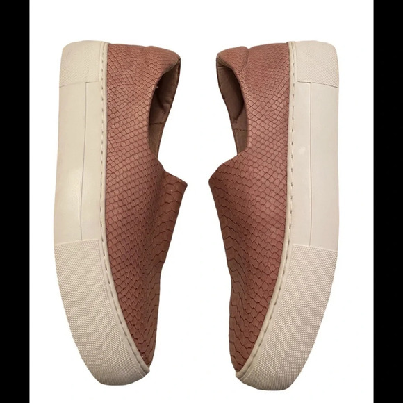 J/Slides NYC Mauve/Pinm Snake Skin Print Slip On Shoes - Picture 3 of 8